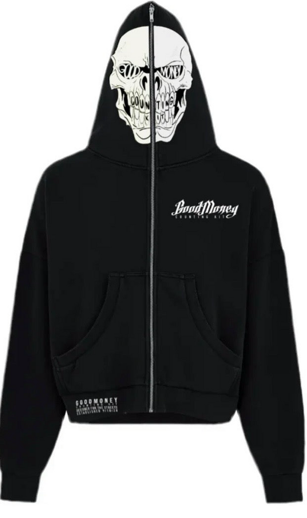 Good Money "SKULL" Full Zip (Black/White)