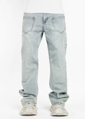 Guapi Aqua Blue Flared Denim (Aqua-Blue-Flared-Denim)
