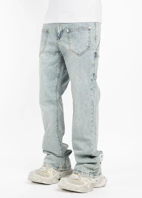 Guapi Aqua Blue Flared Denim (Aqua-Blue-Flared-Denim)