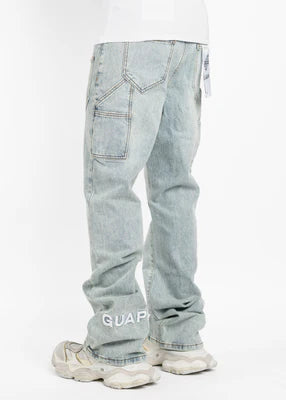 Guapi Aqua Blue Flared Denim (Aqua-Blue-Flared-Denim)