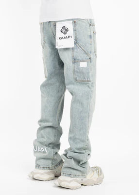 Guapi Aqua Blue Flared Denim (Aqua-Blue-Flared-Denim)