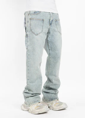 Guapi Aqua Blue Flared Denim (Aqua-Blue-Flared-Denim)