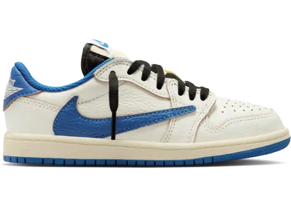 Jordan 1 Retro Low OG SP Fragment x Travis Scott Sail Military Blue (PS)