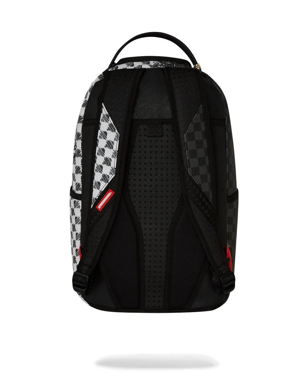 SPRAYGROUND GREY CHECK SCRIBBLE SPLIT DLX BACKPACK