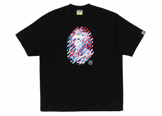 BAPE ABC Camo Illusion Ape Head Tee Black