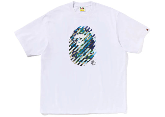 BAPE ABC Camo Illusion Ape Head Tee White