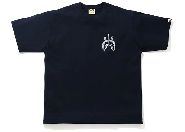 BAPE Aurora Shark Relaxed Fit Tee Navy