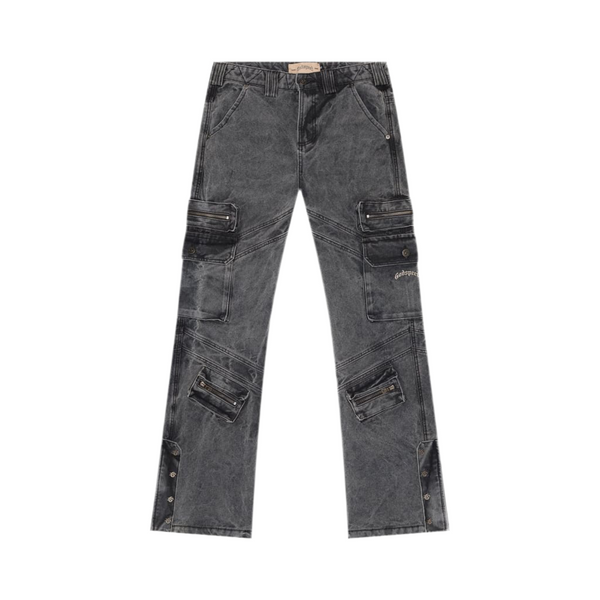 GODSPEED ROCKSTAR FLARE CARGO DENIM (GREY WASH)