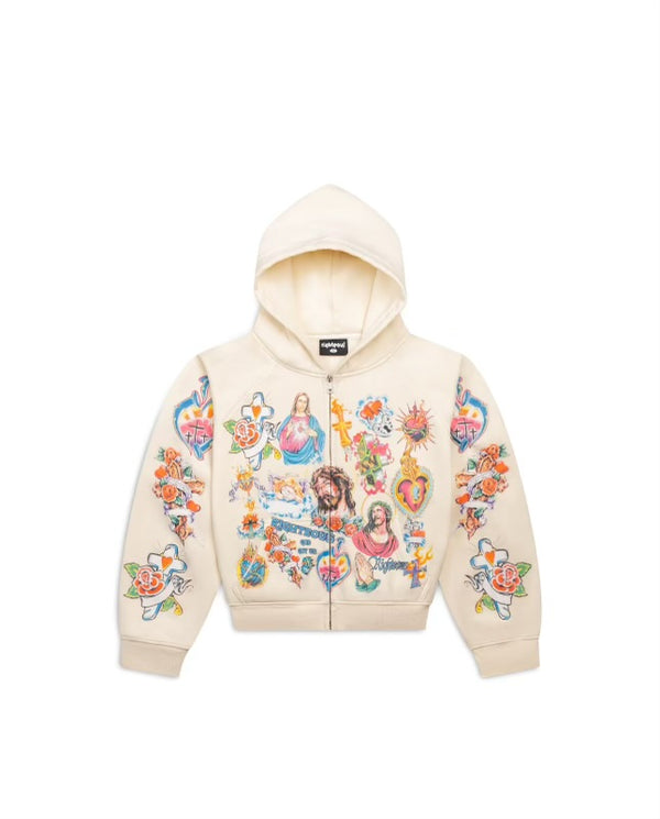 We Are Righteous "Cream" Zip Ups