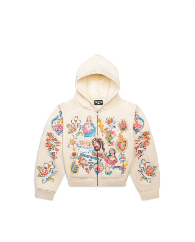 We Are Righteous "Cream" Zip Ups