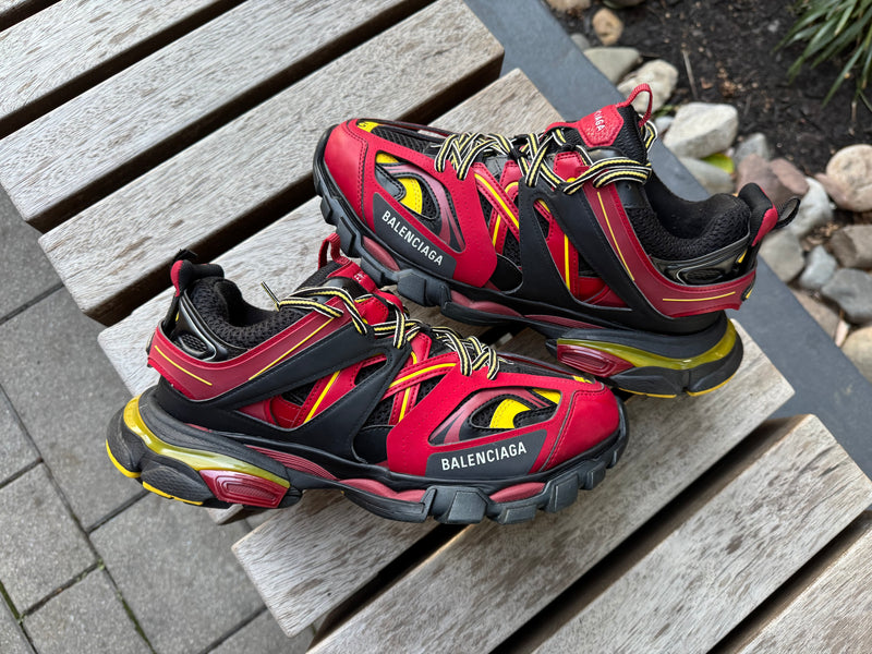 Balenciaga Red/Black/Yellow Track Sneaker *USED* (REPLACEMENT BOX) (43 EU)