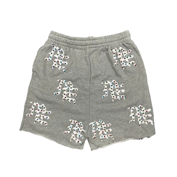 Mixed Emotion Grey 'ME' Logo Shorts