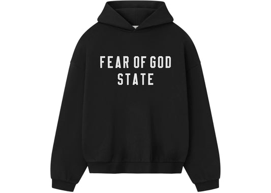 Fear of God Essentials 90's Fleece Hoodie Jet Black