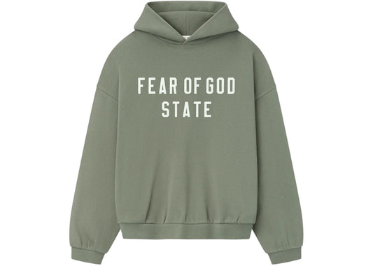 Fear of God Essentials 90's Fleece Hoodie Moss