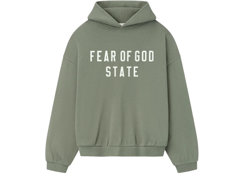 Fear of God Essentials 90's Fleece Hoodie Moss