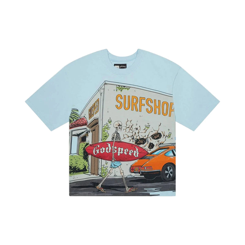 Godspeed Surf Shop Baby Blue Tee