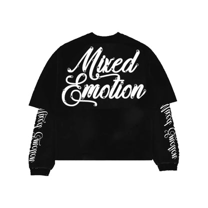 Mixed Emotion Black 'Blur' Thermal Long Sleeve