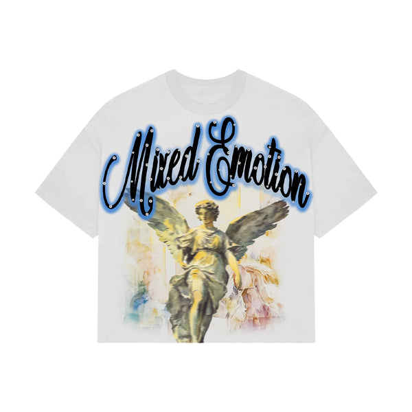 Mixed Emotion Blue "Rhinestone" Cropped Shirt