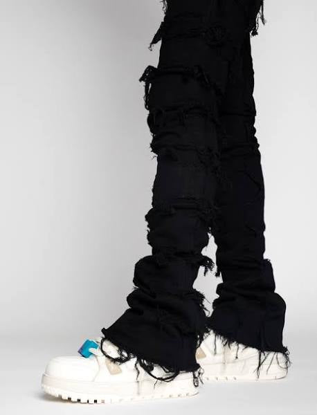 Guapi “Obsidian Black Blood Diamond Stacked Denim”