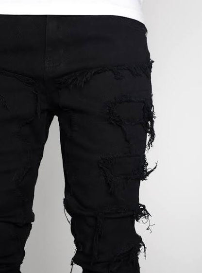 Guapi “Obsidian Black Blood Diamond Stacked Denim”