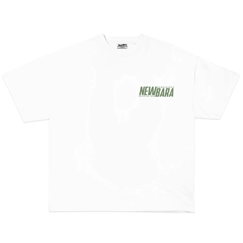 Newbara “Stand On Business” (White/Green) Tee