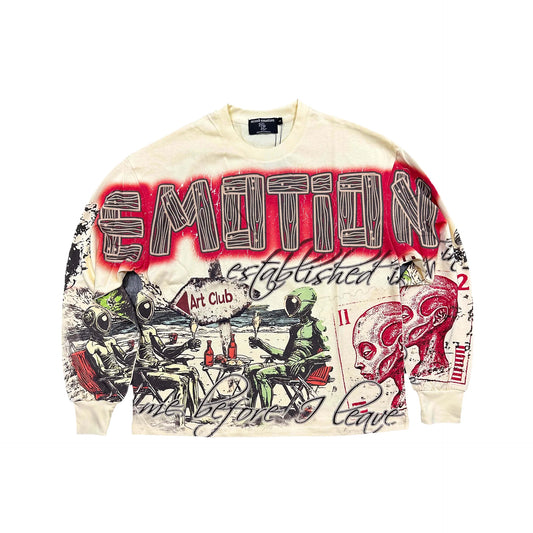 Mixed Emotion 'Art Club' Cream Long Sleeve