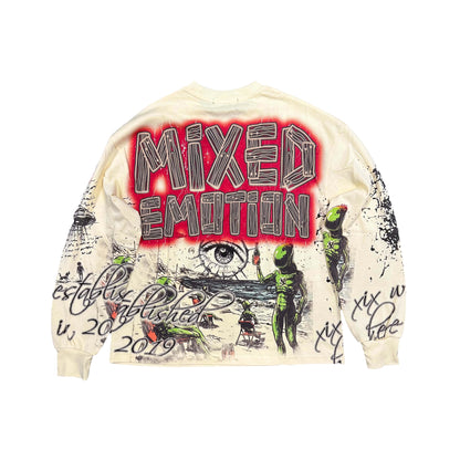 Mixed Emotion 'Art Club' Cream Long Sleeve