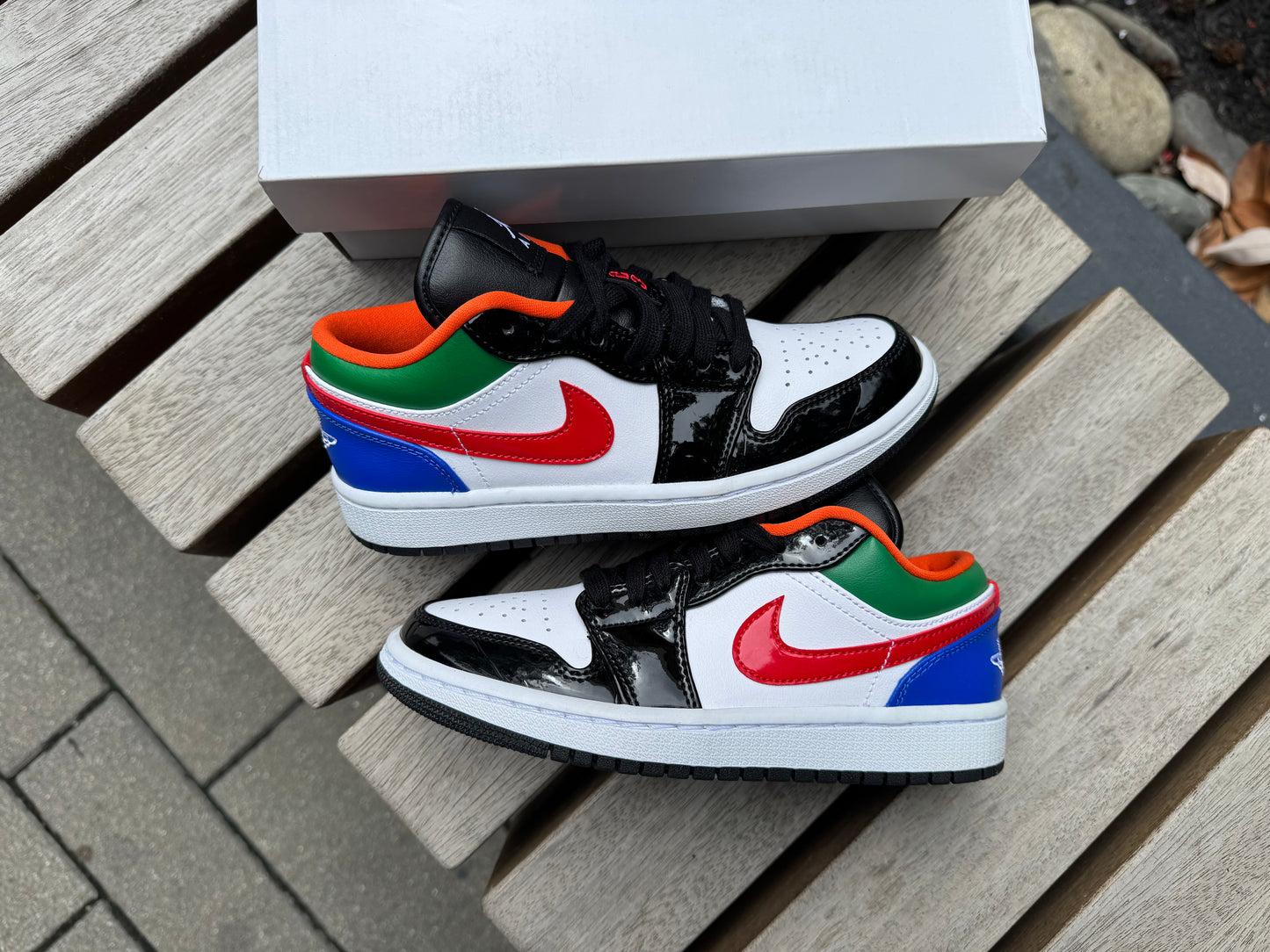 Jordan 1 Low Multi-Color Black Toe (Women's) *USED*