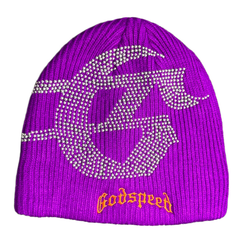 Godspeed STUDDED Beanie (PURPLE/ORANGE)