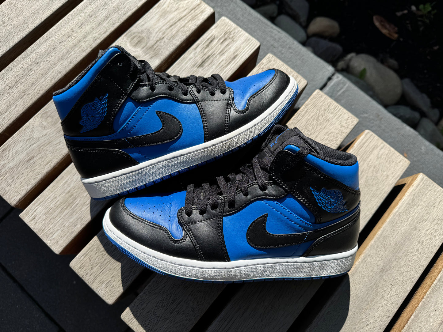 Jordan 1 Mid Black Royal Blue *USED*