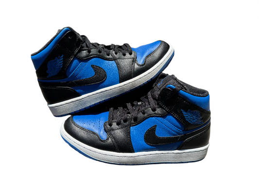 Jordan 1 Mid Black Royal Blue *USED*