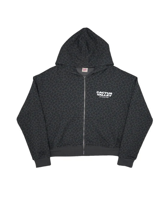 AZVA Leopard Art (Black) Zip Hoodie