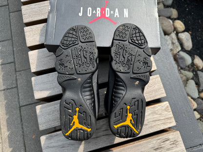 Jordan 9 Retro Dark Charcoal University Gold (GS) *USED*