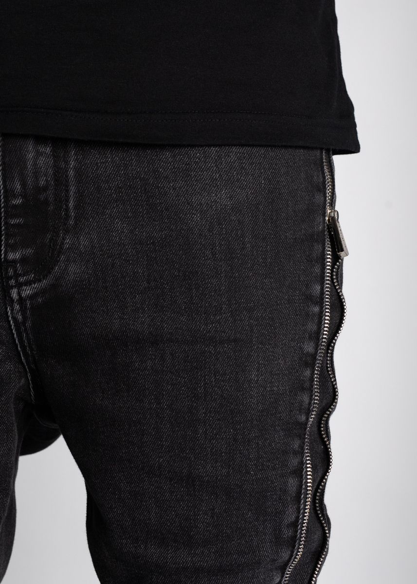 Guapi “Iron Grey Stacked Zipper Denim”