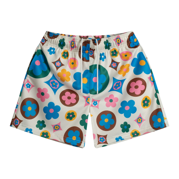 Bravest Studios Flower Shorts Cream Multi