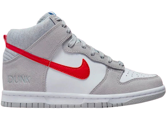 Nike Dunk High Athletic Club Grey Red (GS)