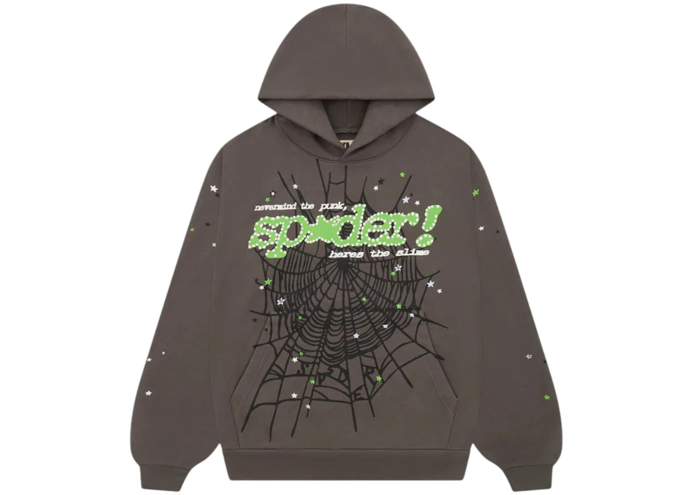 Sp5der Punk V2 Hoodie Slate Grey