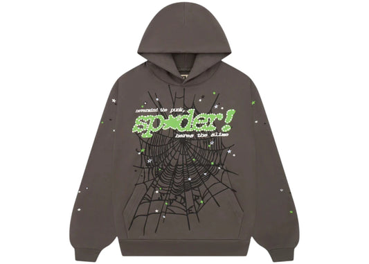 Sp5der Punk V2 Hoodie Slate Grey