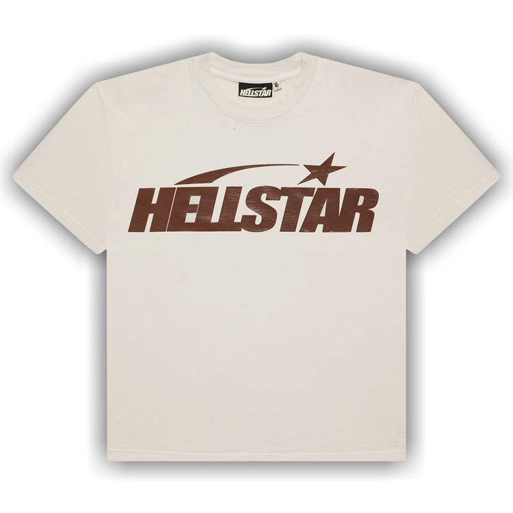 Hellstar Classic T-Shirt (Gel Print) 'White/Brown'