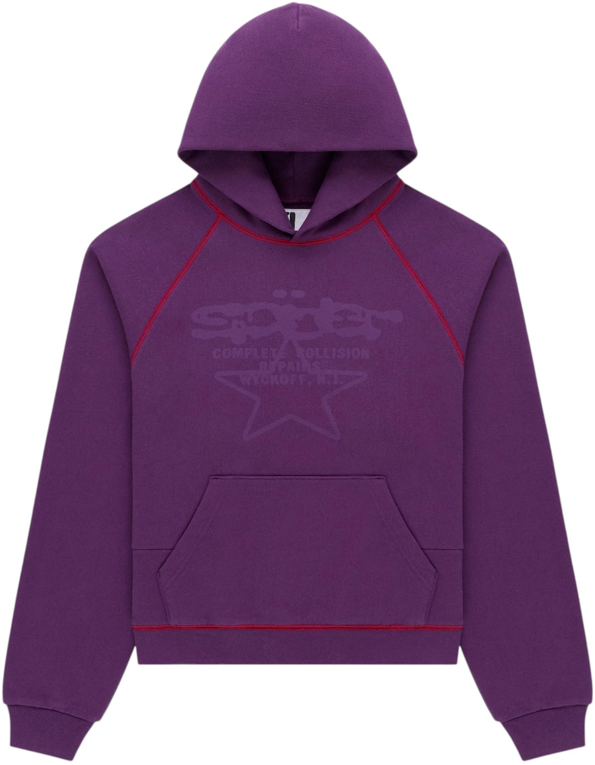 Sp5der Splat Collision Hoodie Purple