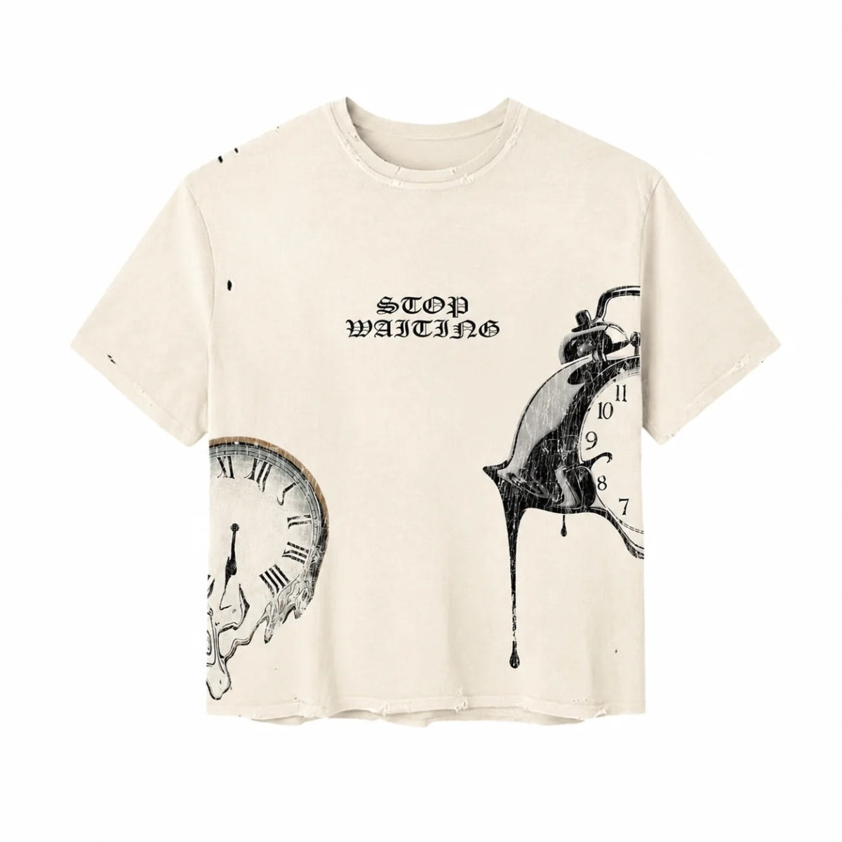 STOP WAITING STUDIOS 'VINTAGE CLOCK BONE 'TEE