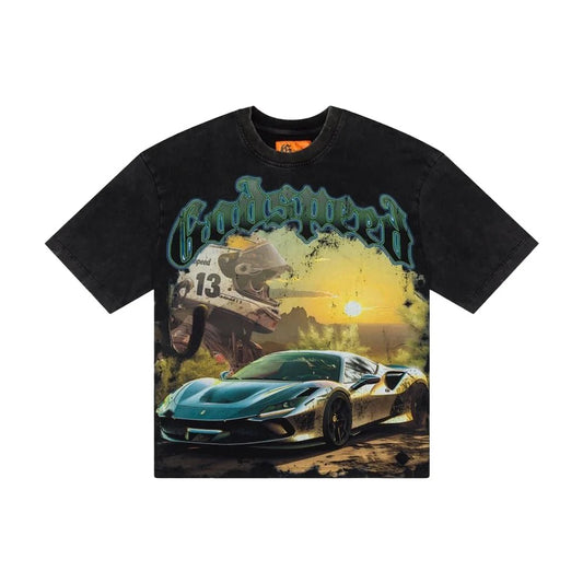 Godspeed Sunset Drift T-Shirt (Black Wash)