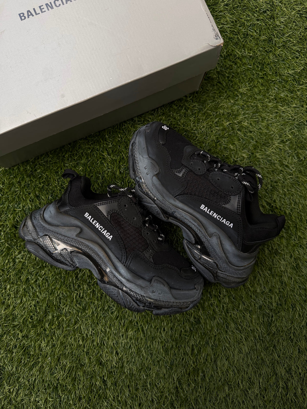 Balenciaga Triple S Clear Sole Double Black (Women's)