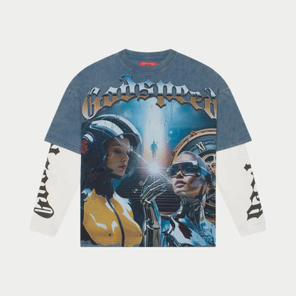 Godspeed Chosen One Layered T-Shirt (Blue wash)