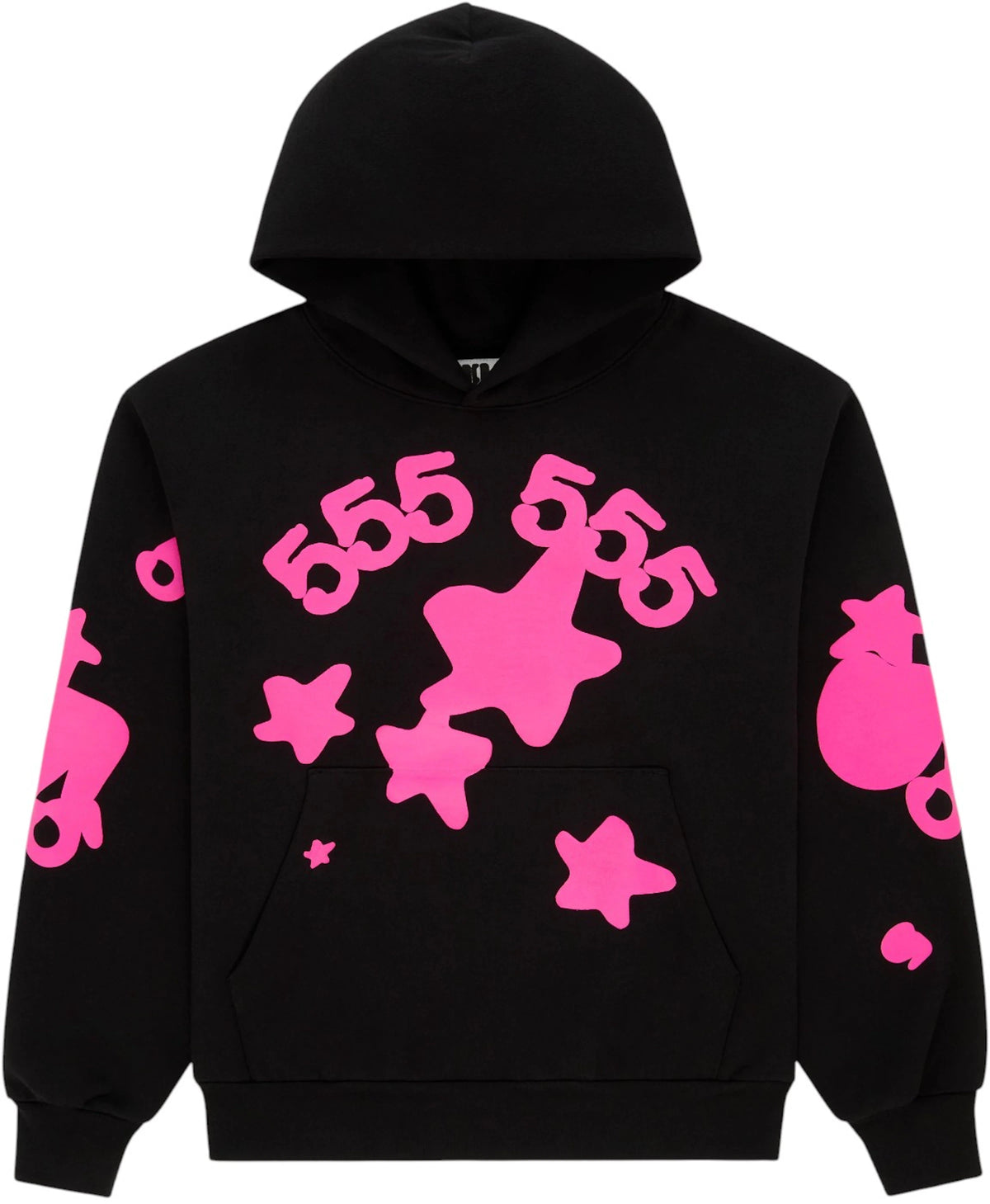 Sp5der Beluga Angel Number Hoodie Black