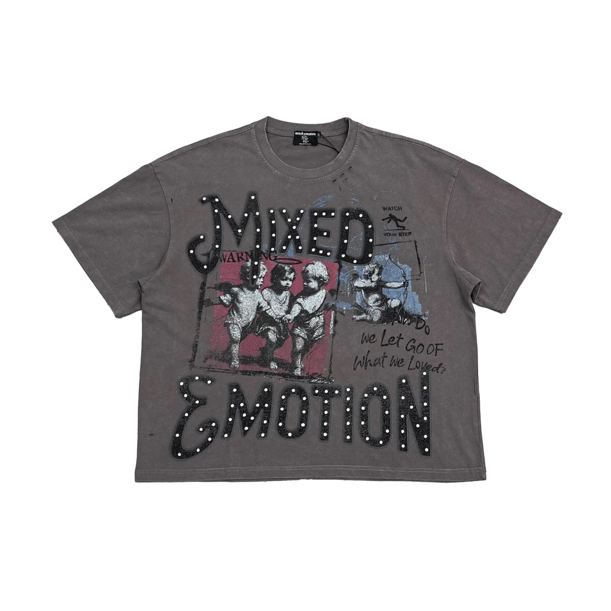 Mixed Emotion Grey Friends tee