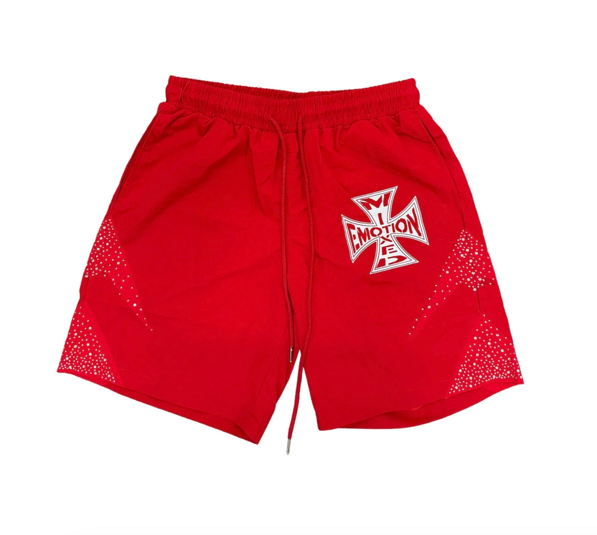 Mixed Emotions Red Classic Nylon Shorts
