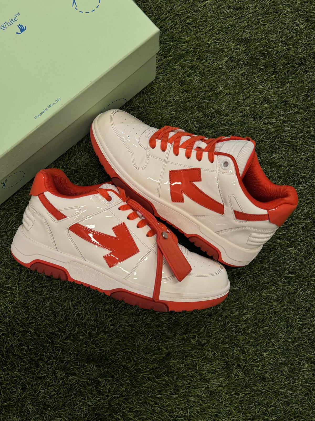 Off-White Out of Office 'White Red Patent'