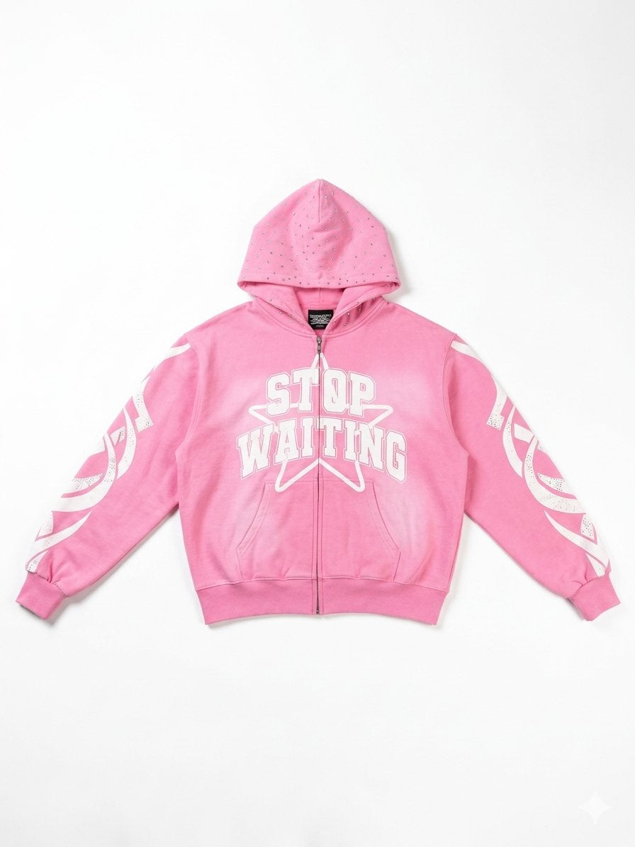 Stop Waiting Studios Pink Pink Hoodie
