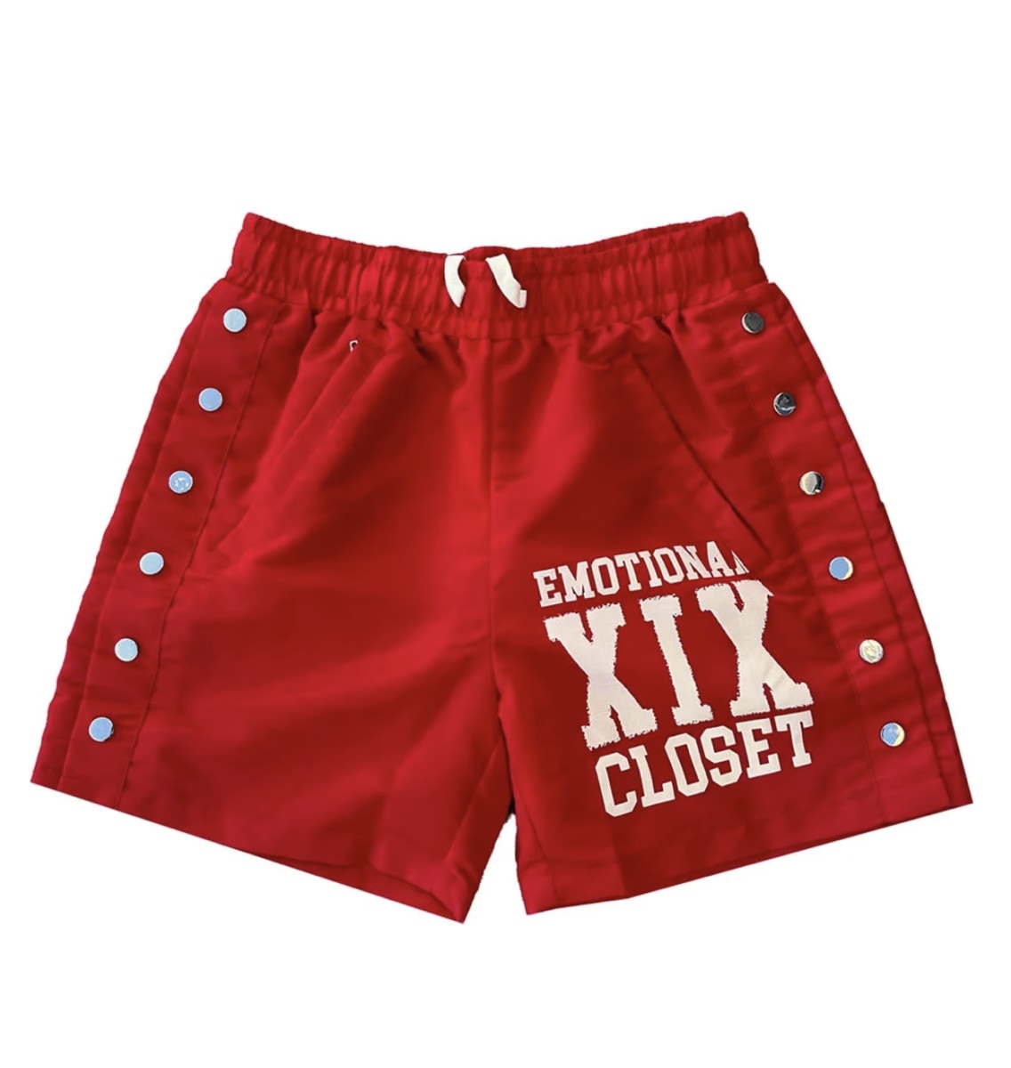 Mixed Emotion Red Backyard Nylon Shorts